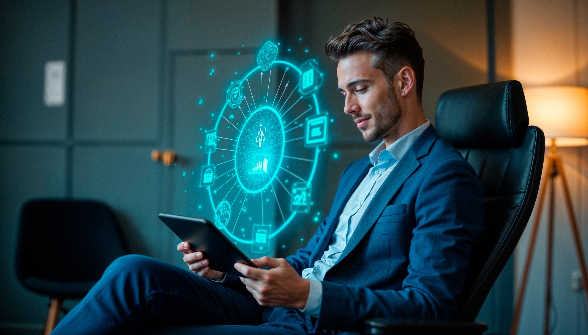 businessman-using-tablet-with-digital-data-interface businessman-using-tablet-with-digital-data-interface